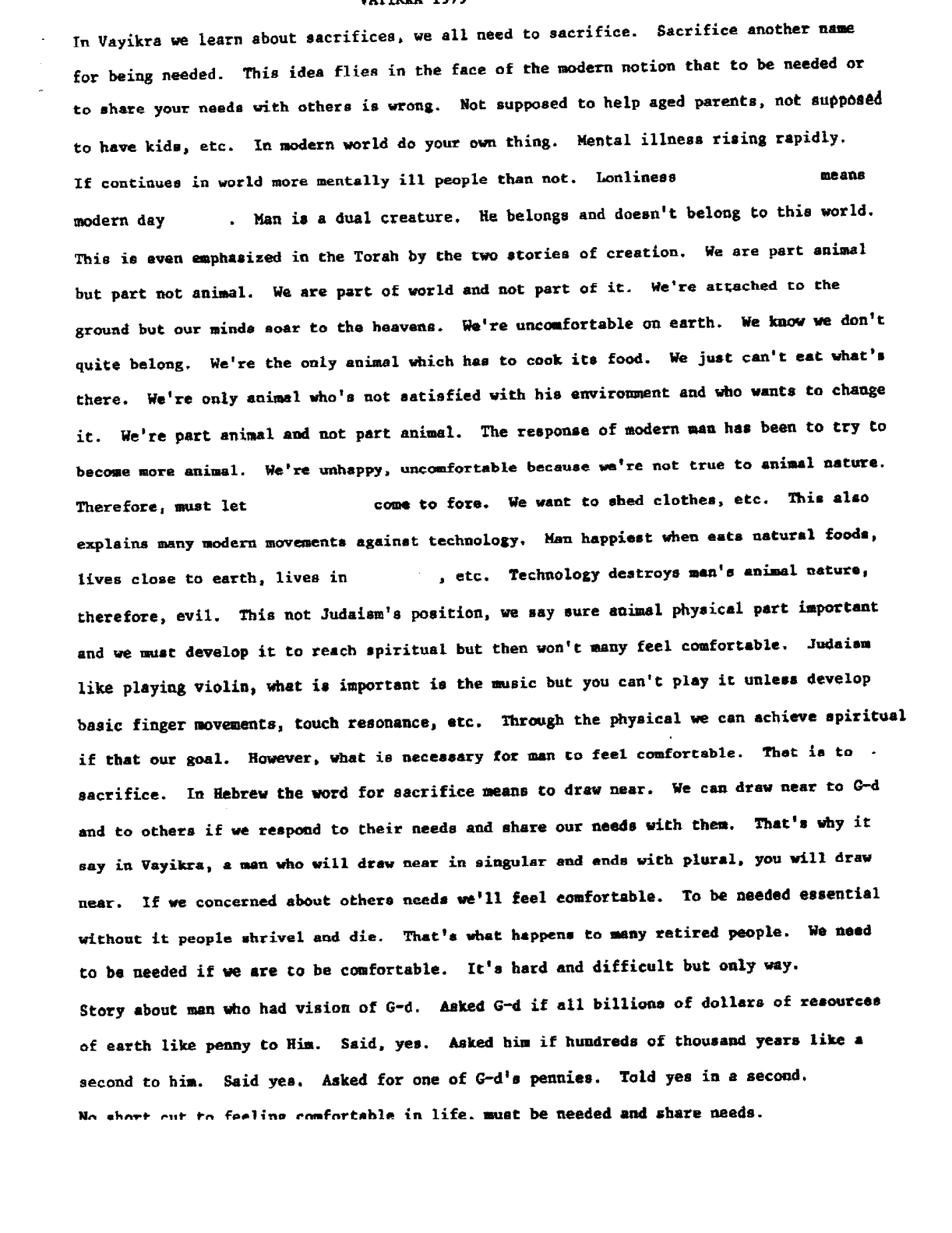 Vayikra 1979
