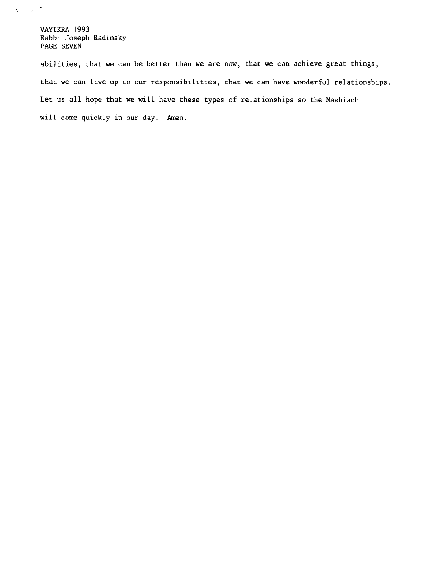 Vayikra 1993