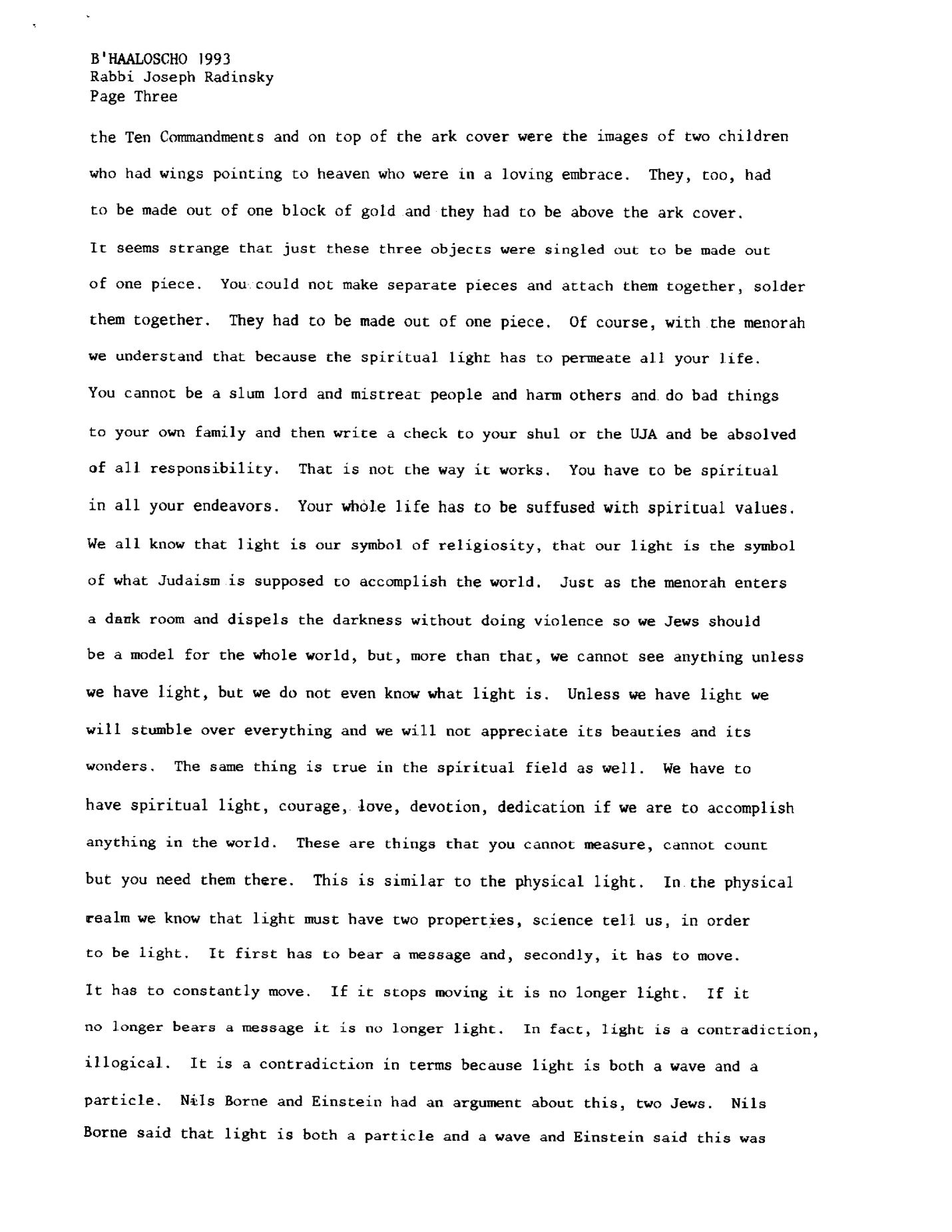 behalotecha 1993