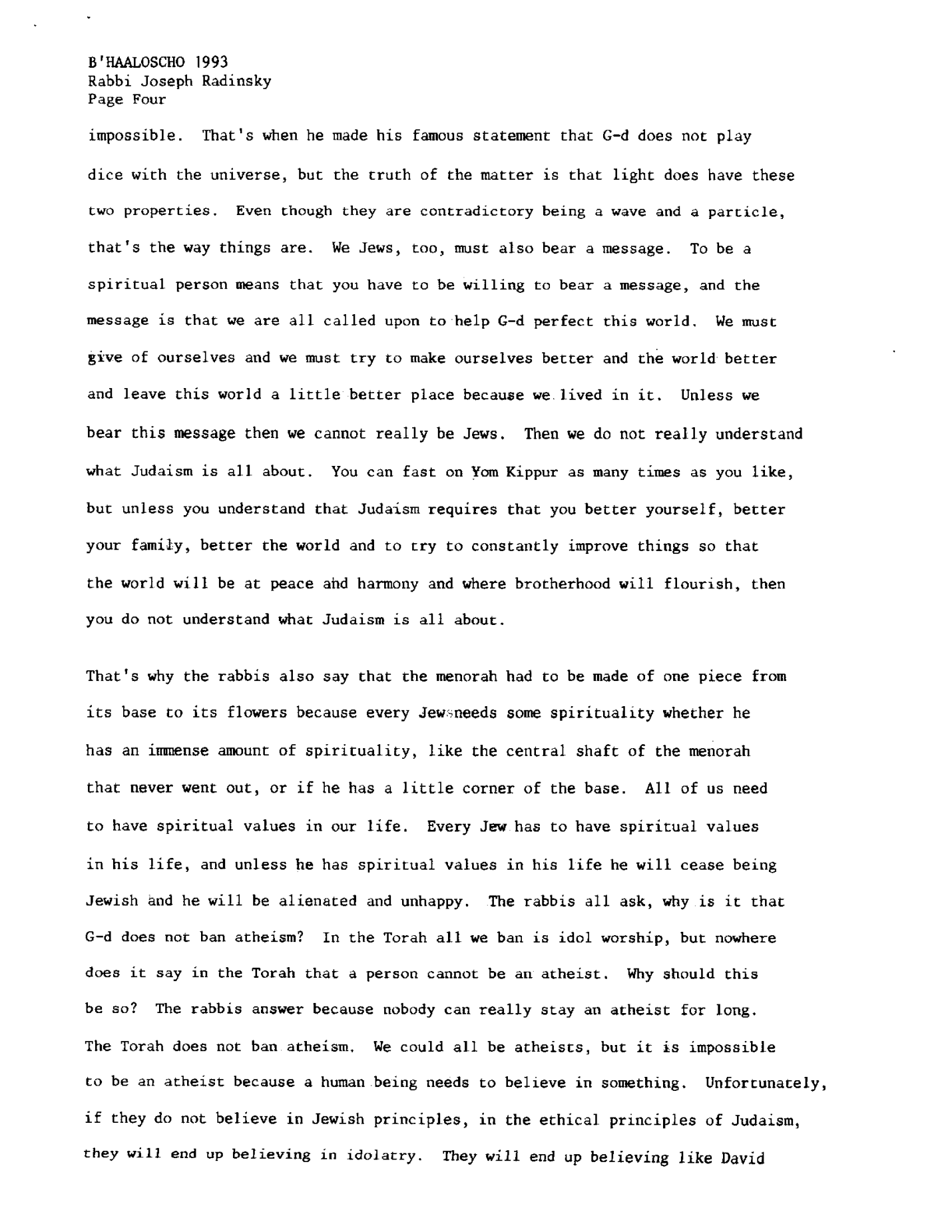 behalotecha 1993