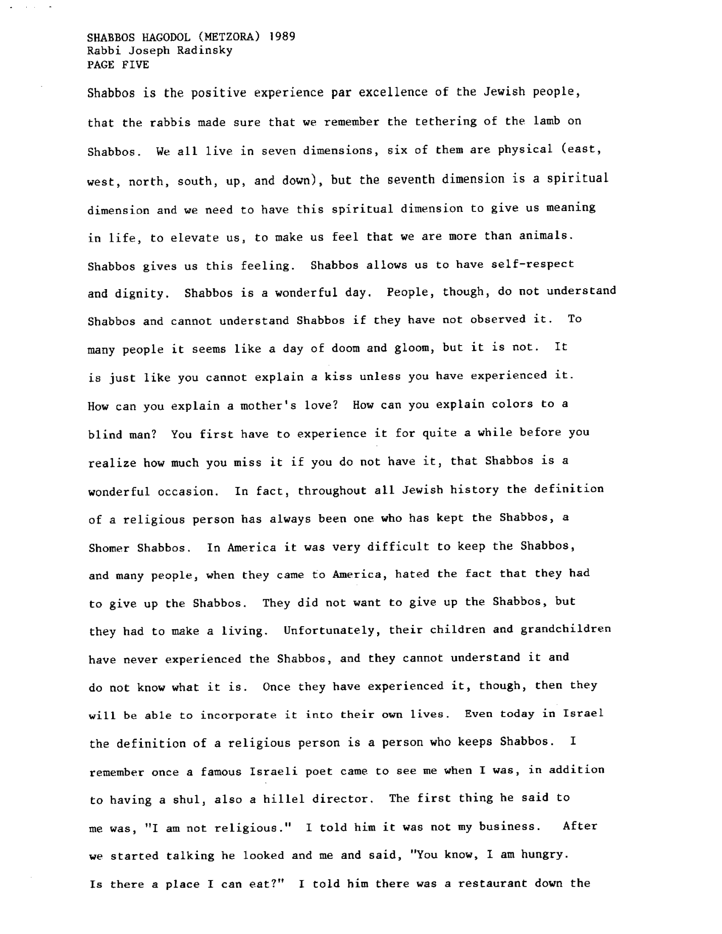 tazria 1988